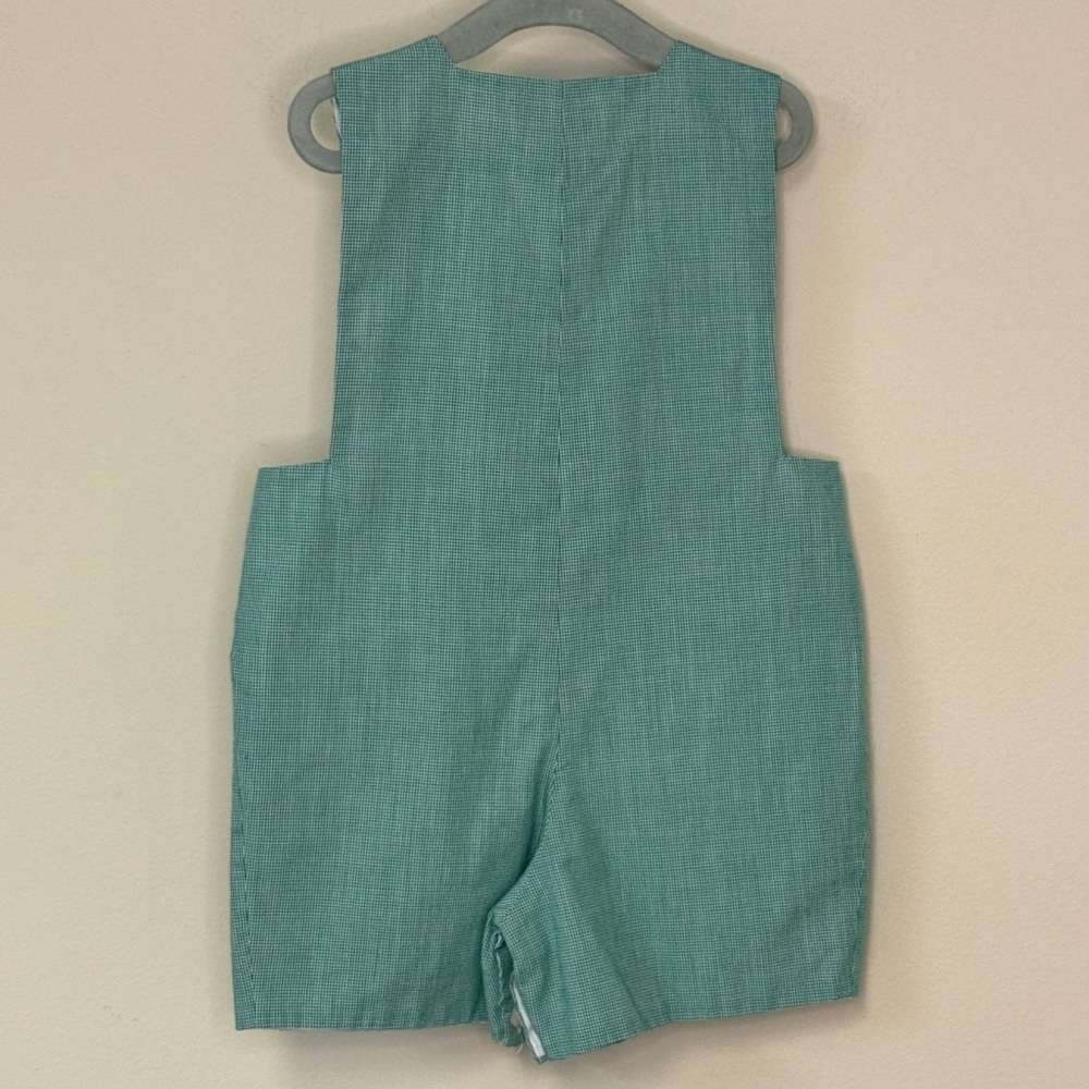Silly Goose Hand Smocked: Baby Boy Christmas Truck & Tree Jon Jon, Size 18m - Picture 2 of 9
